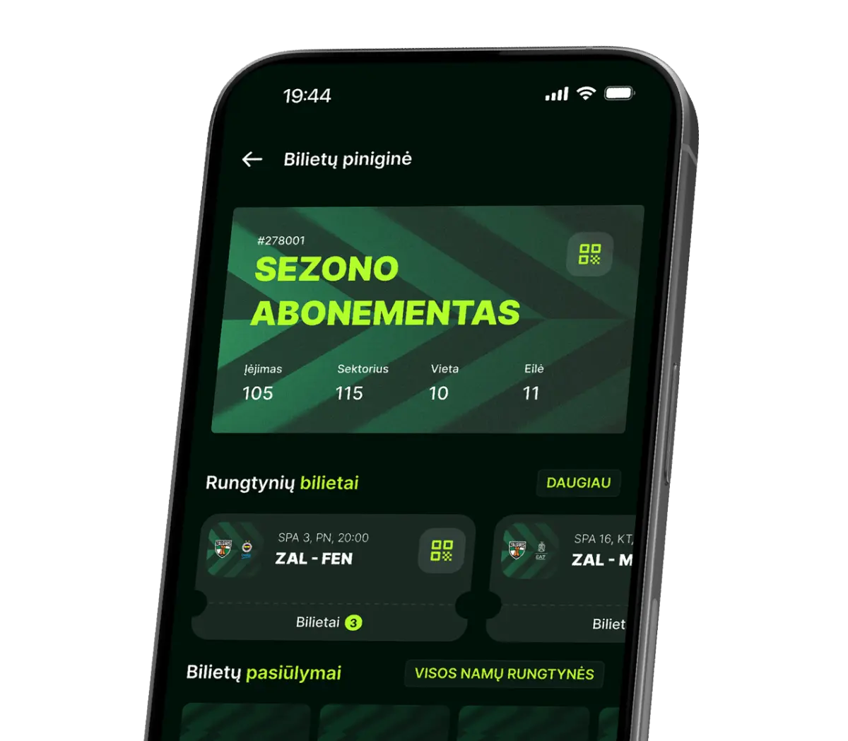 Tavo abonementas – „Žalgirio“ programėlėje!